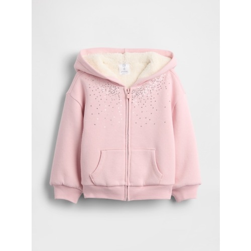 Baby & Toddler Sherpa-Lined Sequin Zip Hoodie