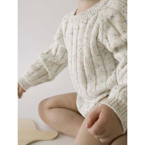 Wide Ribbed Knit Onesie ‘Sprinkle’