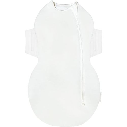 Happiest Baby SNOO Comforter Sleep Sack - 100% Organic Cotton Baby Swaddle Blanket - Doctor Designed Promotes Healthy Hip Development (Ivory, Small)