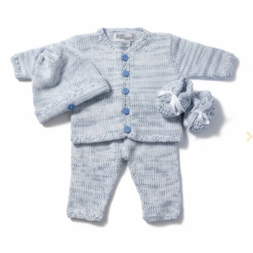 Baby Boy Blue Tweed Crochet – Layla's Boutique