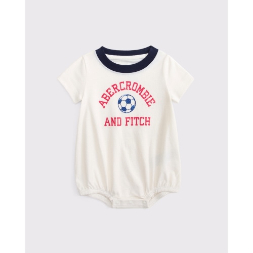 baby logo graphic bubble romper