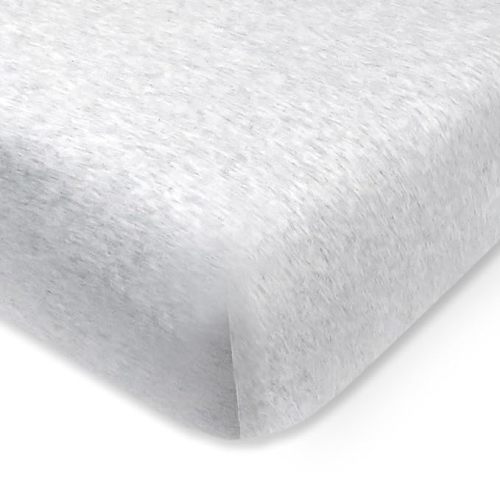 HonestBaby Fitted Crib Sheets Fits Standard Mattress Bassinet, Mini Prints 100% Organic Cotton Baby Boys, Girls, Unisex, Light Gray Heather Fitted Crib Sheet, One Size