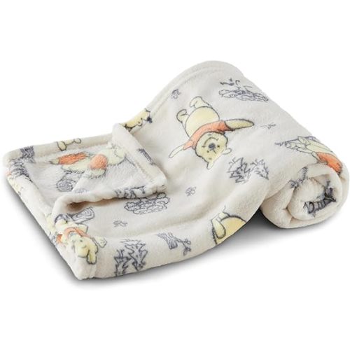 Disney Characters Flannel Fleece Baby Blanket - Soft & Cozy 30x40 Inches, Featuring Mickey Mouse, Minnie Mouse, Winnie The Pooh, and Dumbo