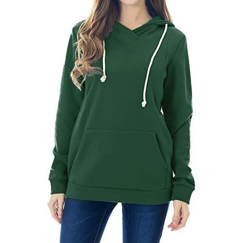 Smallshow Women's Fleece Maternity Nursing Sweatshirt Hoodie Kangaroo Pocket