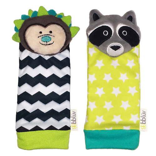 bblüv - Düo - Foot Finders with Rattle (Hedgehog & Raccoon) - Walmart.ca