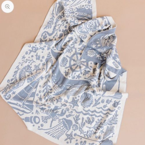 Organic Cotton Blanket Nautical Baby Shower Gift – The Blueberry Hill