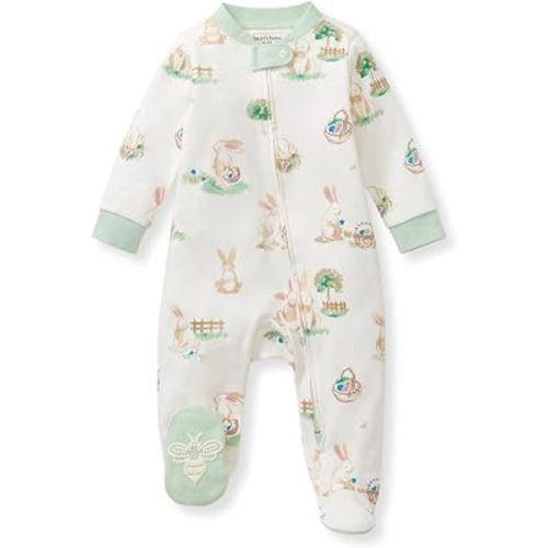 Burt's Bees Baby Boys' Organic Cotton, Sleep and Play Footed Pajamas
