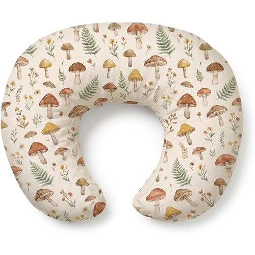 TYDOVA Nursing Pillow and Body Positioner for Breast Feeding and Bottle Feeding, Ultra Soft Breastfeeding Pillows with Removable Pillow Cover (Mushroom Grove)