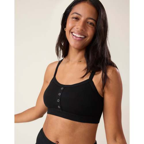 Ribbed Bamboo Pumping Bralette | Deep Burgundy - Kindred Bravely