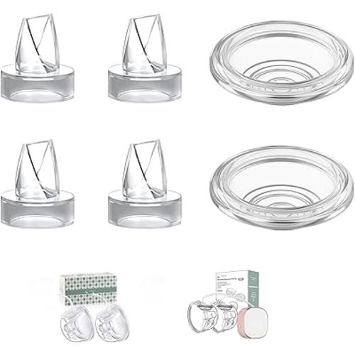 Duckbill Valves Silicone Diaphragm, Compatible with TOVVILD Breast Pump Milk Collection Cups, Replace Wearable Breast Pump Duckbill Valve and Silicone Diaphragm Accessories (6 Piece Set)