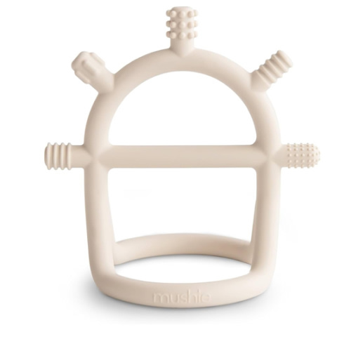 mushie Silicone Baby No-Drop Sensory Teether Toy (Shifting Sand)