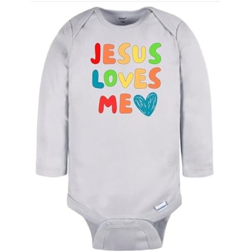 Jesus Loves Me Christian Onesie for Girls Christian Onesie for Boys - Faith Gift - Christmas Gift