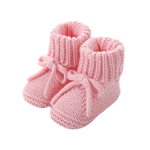 Baby Girls Booties Nonslip Bottom Lightweight Knitting Infant Socks Shoes Decorative Bowknot Tied For Early Step