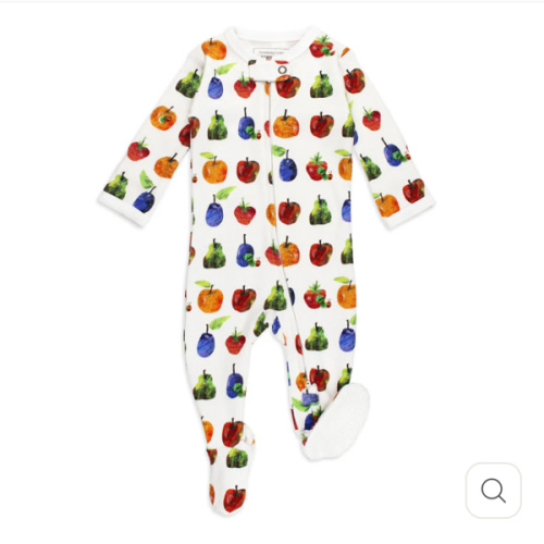 Organic 2-Way Zipper Footie in Fruit – L'ovedbaby