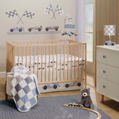 Little Racer 3-Piece Cars/Transportation Baby Crib Bedding Set – Lambs & Ivy