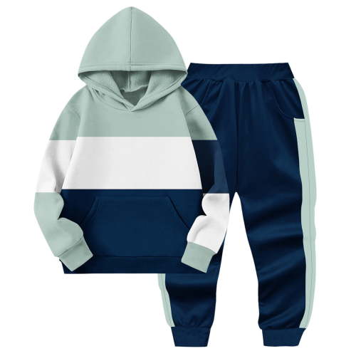 Cethrio Toddler Boys Outfit Sets 2 Piece, Athletic Long Sleeve Casual Hoodies with Sweatpants Sets Green Size 2-3 T