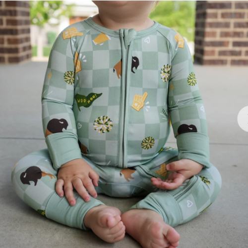 Green & Gold Rally Romper – Local Littles