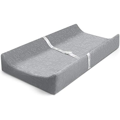 Serta Perfect Sleeper Changing Pad with Plush Cover Set, Grey