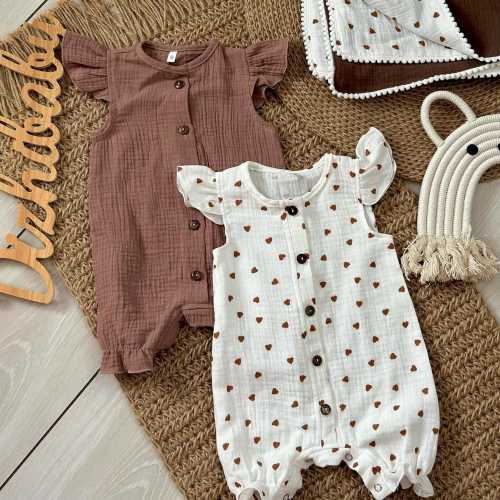 Muslin Baby Girl Romper – Soft & Breathable Summer Outfit
