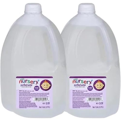 Nursery Purified Non Flouride Purified Water - For Infants - Use for Everyday Drinking - Infant Formula, and Baby Cereal - BPA Free - No Fluoride, Phosphate - Prevent Mineral Overload