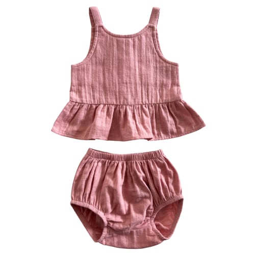 Rosy / Organic Peplum Set