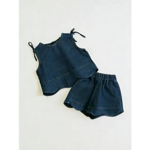 Baby Toddler Denim Vest and Shorts Set