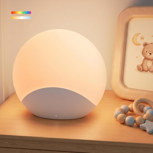 HIBIBUD Night Light for Kids,Baby Night Light for Nursery,Colors Changing&Stepless Dimming Touch Night Lamp,Bpa-Free Rechargeable Breastfeeding Nightlight with Timer/Sleep Mode for Baby/Kid/Adult