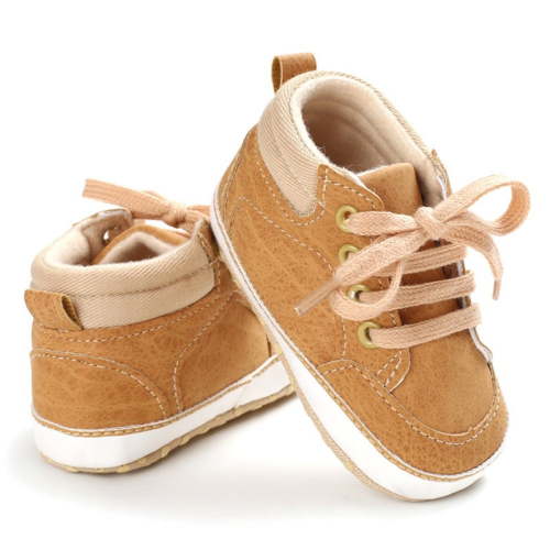 Infant Baby Boys Anti-Slip Sneakers Lace-up Soft Soled Walking Shoes 0-18M
