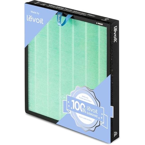 LEVOIT Genuine Vital 200S-P Air Purifier Toxin Absorber Replacement Filter, Supports HEPA Sleep Mode, High-Efficiency Activated Carbon Filter for Odor, Pollen, Vital 200S-RF-TX, 1 Pack, Green