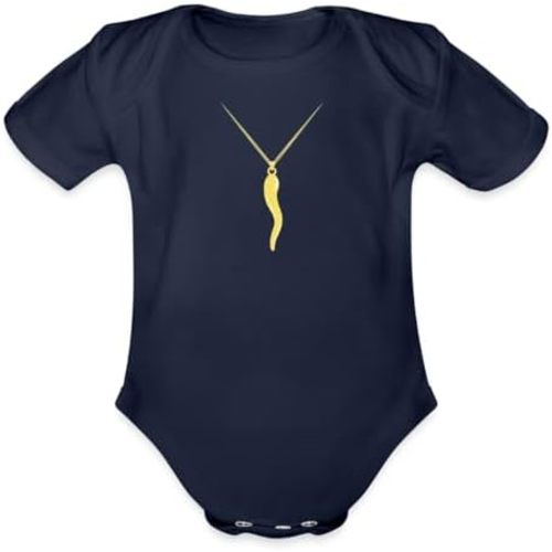 Spreadshirt® Italian Horn Cornicello | Organic Short Sleeve Baby Bodysuit