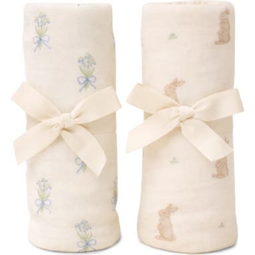 Assorted 2-Pack Organic Cotton Jersey Swaddle Blankets