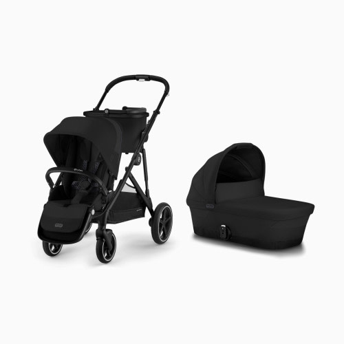 Cybex GAZELLE S Stroller + GAZELLE S Cot Bundle - Moon Black