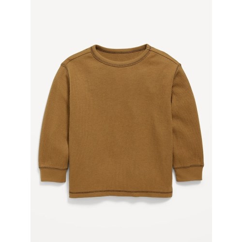 Long-Sleeve Waffle Knit T-Shirt for Toddler Boys