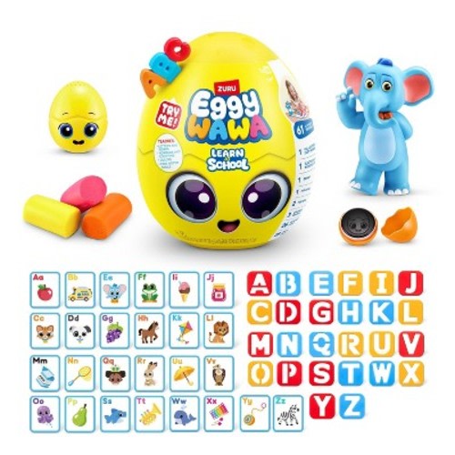 Eggy Wawa School Surprise Egg: Baby & Toddler Educational Toy, PVC Material, 61 Pieces