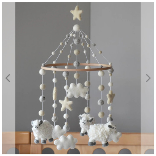 Tik Tak - Neutral Sheep Baby Mobile | Tik Tak Design Co.