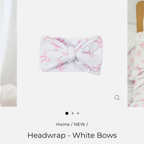 Headwrap - White Bows