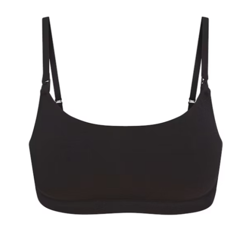 COTTON JERSEY MATERNITY NURSING SCOOP BRALETTE | SOOT | SKIMS