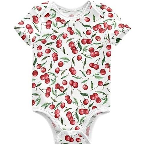 Ollabaky Unisex Baby Bodysuits Short-Sleeve Cotton Baby Clothes for Girls Boys 0-24 Months