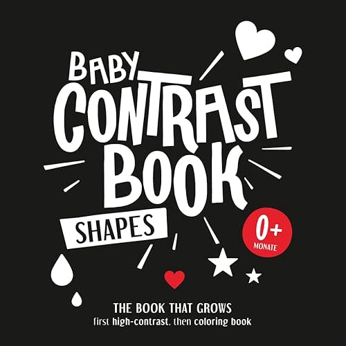 Baby High-Contrast Book SHAPES – A Montessori-inspired black & white baby book that grows with your child.: High-contrast images for babies aged 0–6 ... inspired by Montessori and The Wonder Weeks Paperback – July 9, 2025