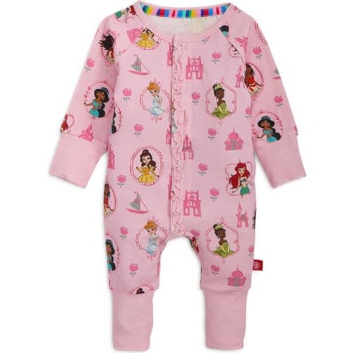 Princess Royal Radiance Ruffle Magnetic Convertible Footie, 3-6M
