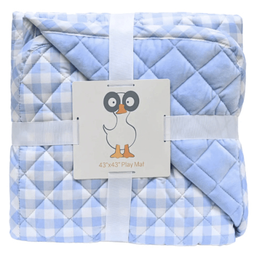GooseWaddle Super Soft Play Mats - Blue Gingham
