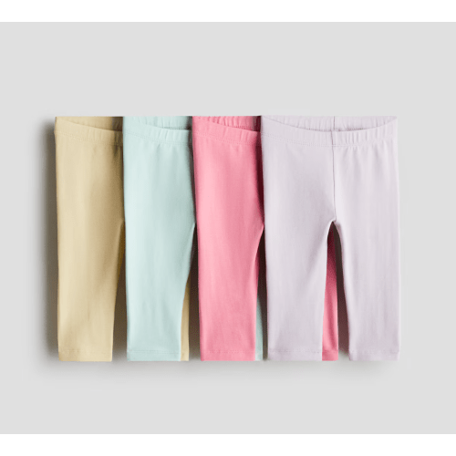 4-PACK COTTON JERSEY LEGGINGS
