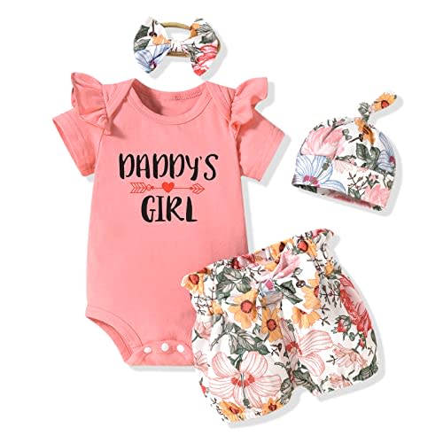 Aalizzwell Newborn Baby Girls Shorts Outfit for Summer