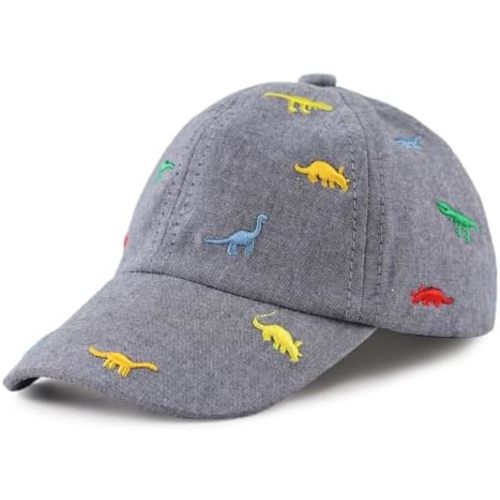 JANGANNSA Dinosaur Boys Girls Caps Embroidery Baby Baseball Caps Cotton Infant Toddler Kids Hat Spring Summer Autumn