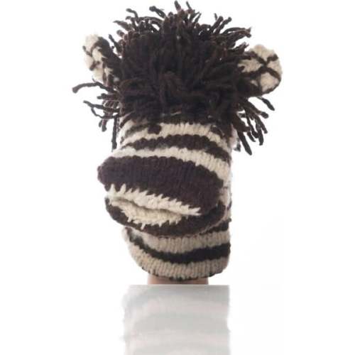 Organic Wool Knit Hand Puppet, Zachary The Zebra - Finn + Emma | Maisonette