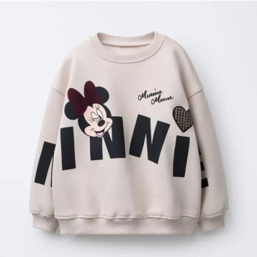 MINNIE MOUSE © DISNEY SWEATSHIRT - Stone | ZARA United States
