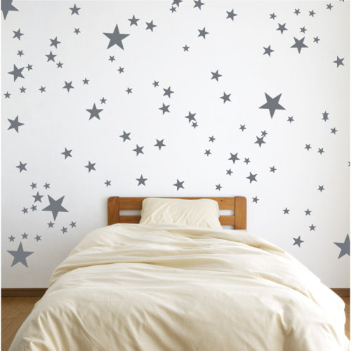 Winston Porter Stars Wall Decal (Storm Grey)
