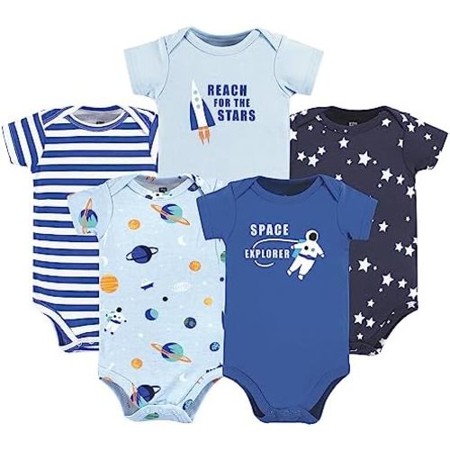 Hudson Baby Unisex Baby Cotton Bodysuits 5-pack
