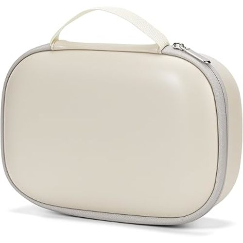 Wearable Breast Pumps Carrying Case, Hard Shell Breast Pump Bag with Waterproof Removable Tray, Breast Pump Storage Bag Compatible with Most of Wearable Breast Pumps (Teal) (Beige)