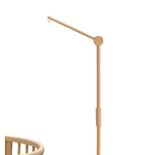 Crib Mobile Arm Wooden Floorstanding - 61 Inches Mobile Arm for Crib|Movable Baby Mobile Hanger|Strong Anti-Dumping Attachment|100% Natural EU Beech Wood|Thicker Wooden Pole|Boho Nursery Decor